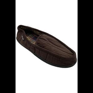 MUK LUKS Men's Corduroy Moccasin Slippers Brown - Medium